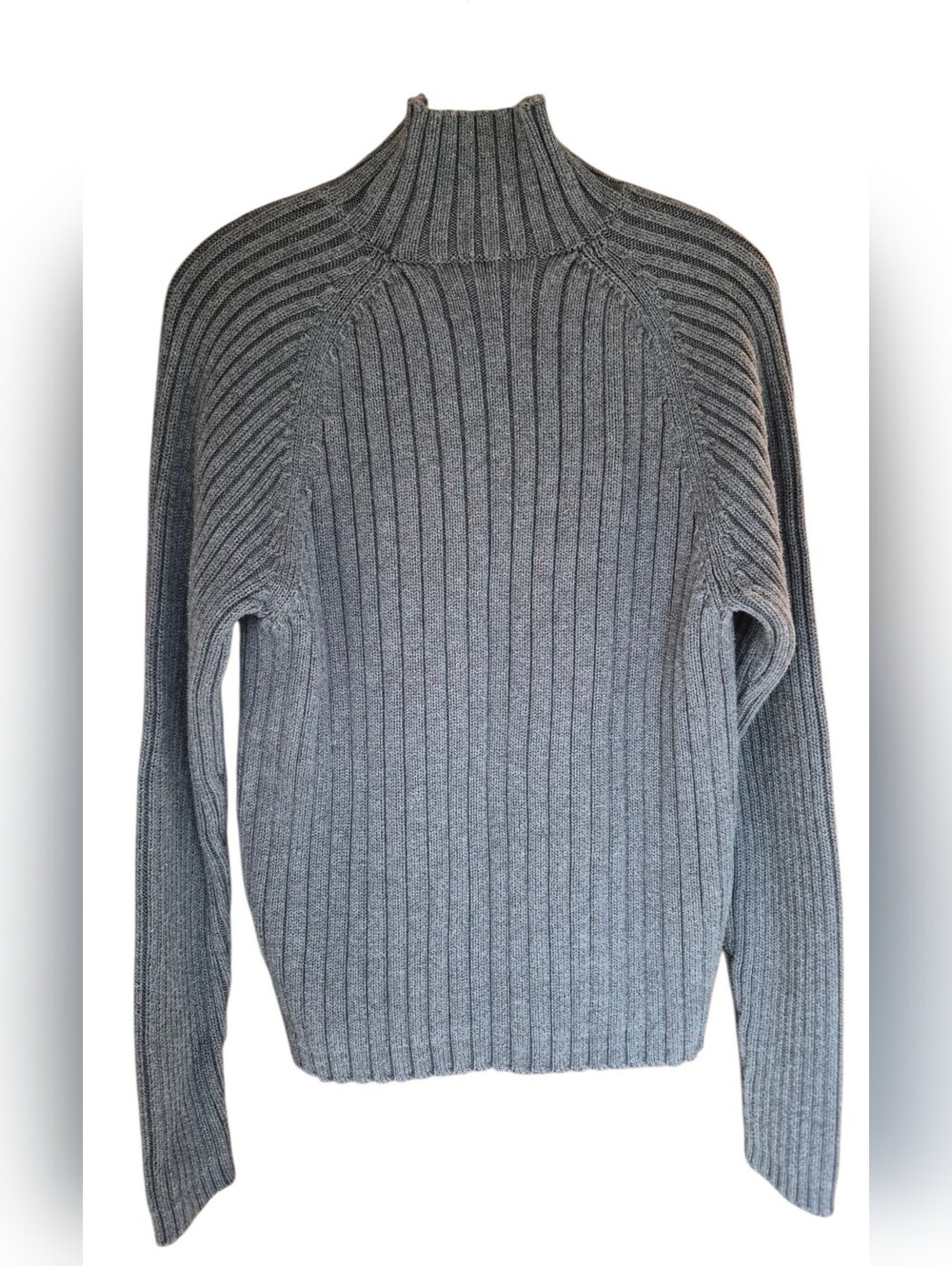 Vintage Abercrombie Fitch Men's Sweater Y2K Ribbed Mock Neck Turtleneck